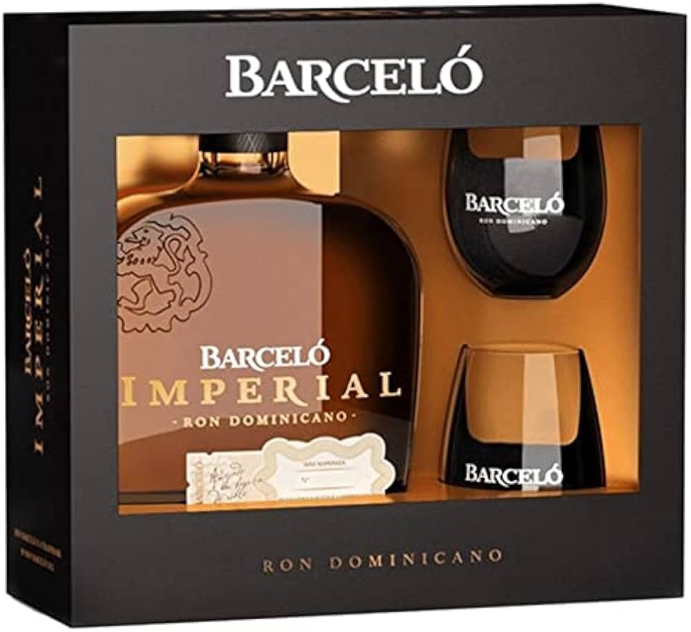 BARCELO IMPERIAL RUM CON BICCHIERI OM.